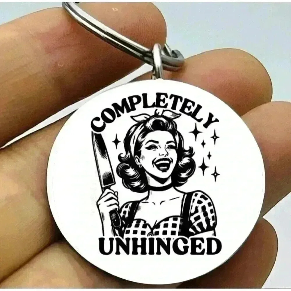 Hot Sexy Lady Completely Unhindered Hot Art Keychain